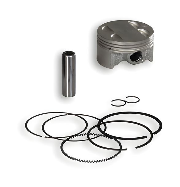 Pistón Malossi Ø 61 mm A, pasador de pistón Ø 14 mm, 3 anillos de pistón trapezoidales
