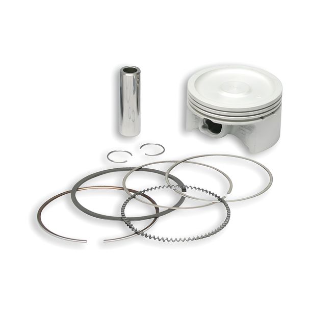 Piston Malossi Diamètre 63 mm B, Diamètre de l'axe de piston 14 mm, 3 segments de piston trapézoïdaux pour Minarelli, Yamaha 125 4 V, Piaggio 125i AC 3 V