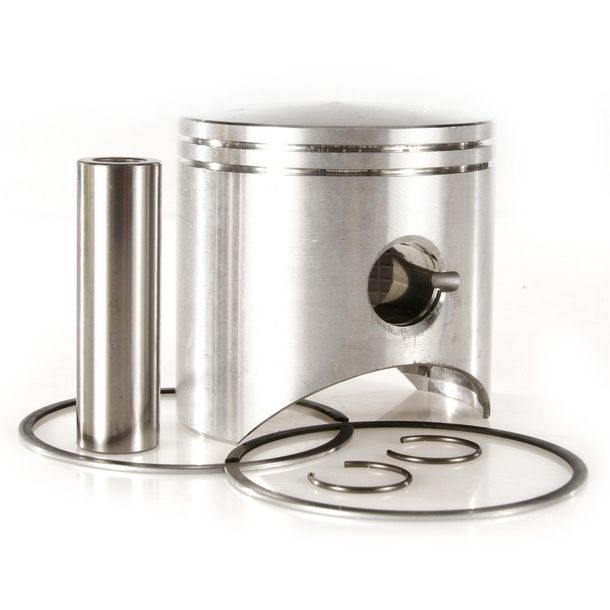 Piston Malossi Ø 65mm A, axe de piston Ø 16mm, 2 segments de piston semi-trapézoïdaux pour Piaggio/ Gilera 125-180 2T