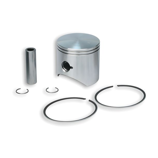 Kolben Malossi Ø 65mm C, Kolbenbolzen Ø 16mm, 2 Kolbenringe halb-trapezförmig für Piaggio / Gilera 125-180 2T