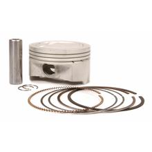 Malossi piston Ø 75.5 mm 0, piston pin Ø 16 mm, 3 semi-trapezoidal piston rings for Piaggio Quasar 300 LC 4T