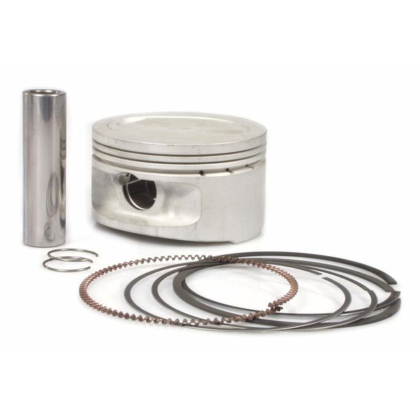 Piston Malossi Diamètre 75,5 mm A, Diamètre de l'axe de piston 15 mm, 3 segments de piston trapézoïdaux pour Piaggio Leader 125-200 LC 4T
