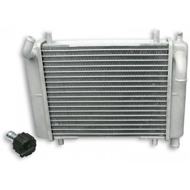Enfriador Malossi sin soportes MHR 304x198 mm, diámetro 50 mm para Piaggio Zip SP