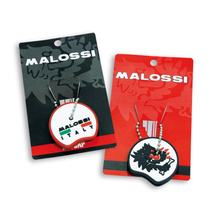 Schlüsselanhänger Malossi Logo / Löwe, schwarz / rot / weiß, 2 Stück