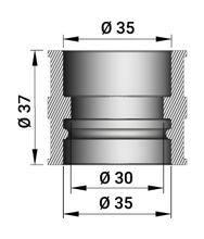 Malossi zuigrubberaansluiting voor VHSA carburateur Ø 28-30 mm, 37 mm