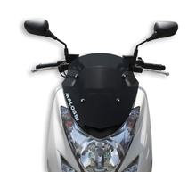 Čelní štít Malossi Sport, kouřově šedý tmavý, 360x410x3mm pro Majesty S 125i ročník 2014-