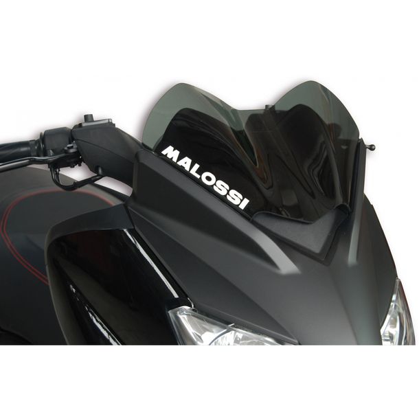 Paravento sportivo Malossi, grigio fumo scuro, 380x250x3mm per X-Maxii/MBK SkyCruiserII anno 2010-13