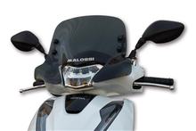Windschild Malossi Sport Screen, rauchgrau dunkel, 450x350x3mm für SH 125-150 E4 Bj. 2017-19