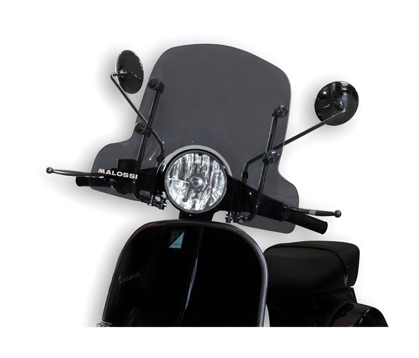Windschild Malossi Sport Screen, rauchgrau hell, 507x440x3mm für PX / LML 125-150