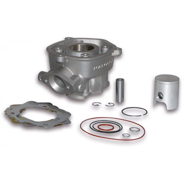 Cilindro Malossi Diametro 39,88 mm Pistone in Alluminio Diametro 12 mm LC MHR Team per Derbi EBE/EBS050, Gilera GSM, Derbi Senda DRD R Racing X-Treme