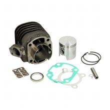 Cylinder Malossi 70ccm grey cast iron AC piston pin diameter 10mm for Minarelli horizontal, Malaguti F12 Phantom AC, Yamaha Neos Aprilia SR WWW Jog R REX Rex PGO