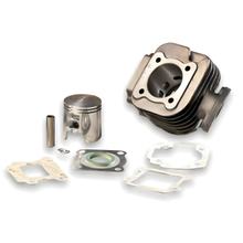 Malossi cilinder 70cc grijs gietijzeren zuigerpen Ø 10 mm voor Minarelli staand, Yamaha BWS NG, MBK Booster Aprilia SR AC Rocket Bump Slider Stunt Spy Amico
