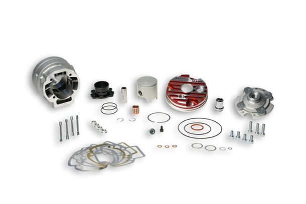 Kit Cilindro Malossi Diametro 47,6 mm Alluminio LC MHR Team Testa Rossa per Gilera Runner, Aprilia SR R LC Street Piaggio NRG Power MC2 Racing Extreme