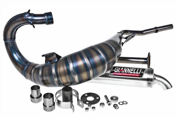 Ligne d'échappement Giannelli Enduro avec homologation, Aluminium pour Beta RR Enduro / Supermotard 50 99-04