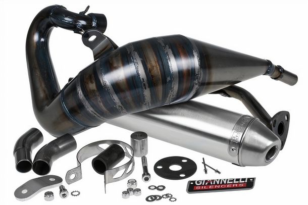 Uitlaatsysteem Giannelli Enduro met keuring, aluminium voor Malaguti XSM / XTM / MBK X-Limit / Yamaha DTR / SM