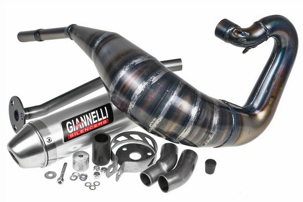 Sistema de escape Giannelli Enduro con homologación, aluminio para HM CRE 50 Six 06