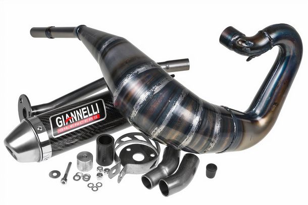 Giannelli Enduro Exhaust System with Approval, Carbon for HM CRE 50 Six 06