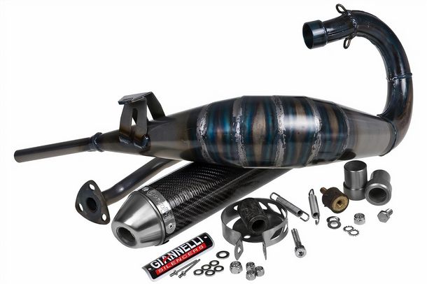 Uitlaatsysteem Giannelli Enduro met goedkeuring, Carbon voor MBK X-Limit / Yamaha DT R 98-02