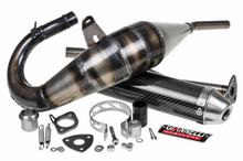 Impianto di scarico Giannelli Enduro omologato, in carbonio per Derbi Senda 2000 / DRD / Gilera RCR / SMT
