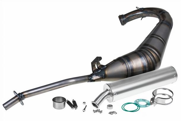 Auspuffanlage Giannelli Strada mit Zulassung, Aluminium für Cagiva Mito 125 94-06