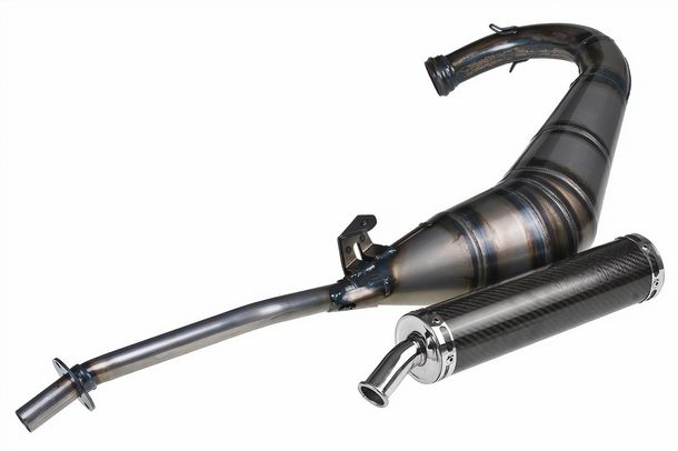 Uitlaatsysteem Giannelli Strada met goedkeuring, Carbon voor Derbi GPR 125 04-06