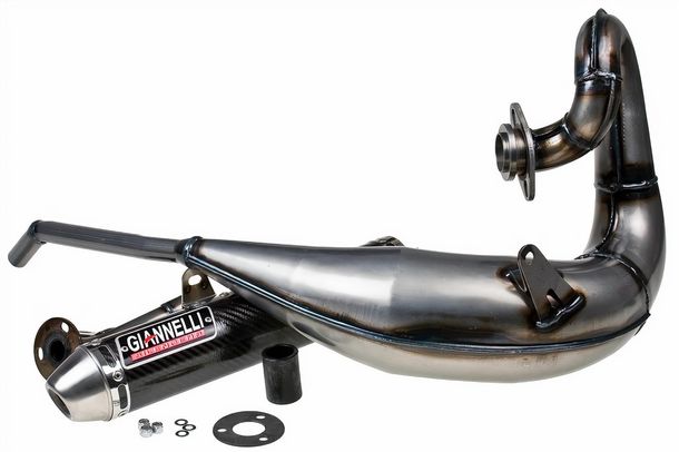 Sistema de escape Giannelli Enduro con homologación, Carbono para Yamaha DT 125 RE / X 04-06