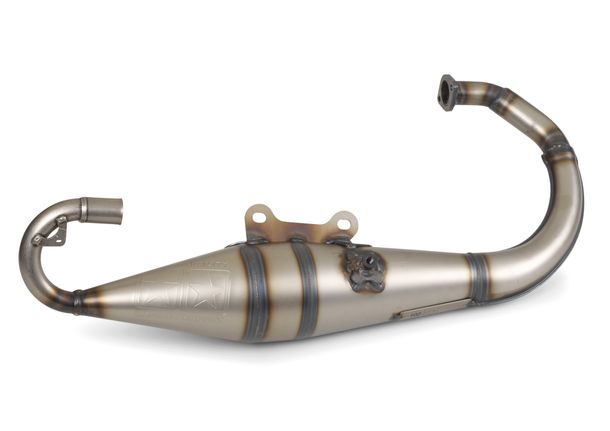Auspuffanlage Pro Replica MK2 von Stage6 für Minarelli stehend Silber – Bild 4