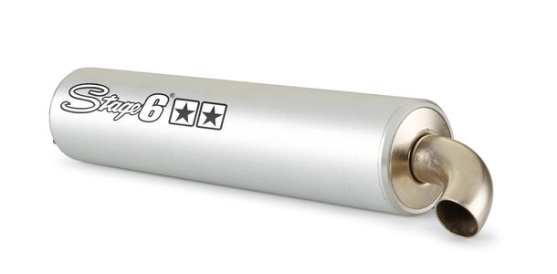Auspuffanlage Pro Replica MK2 von Stage6 für Minarelli stehend Silber – Bild 3