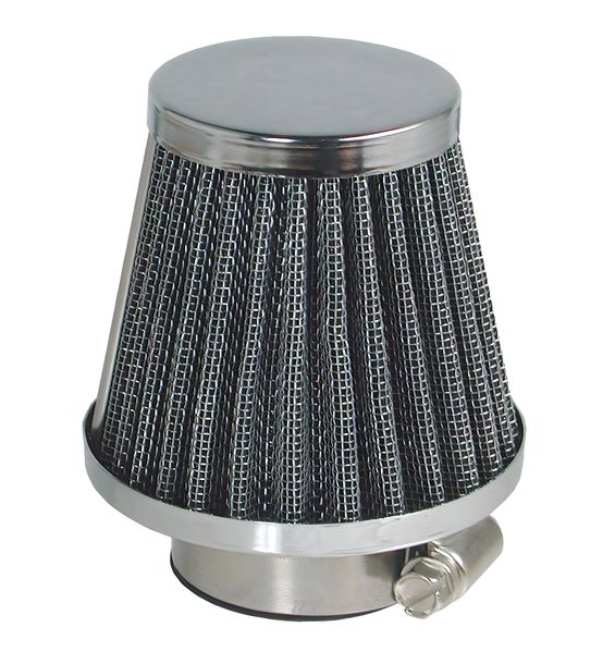 Metallic air filter Racing D35 straight long for carburator