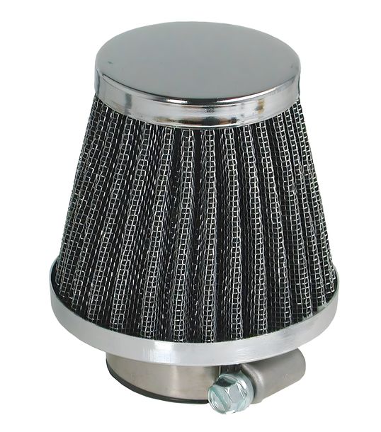Metallic air filter Racing D38 straight long for carburator