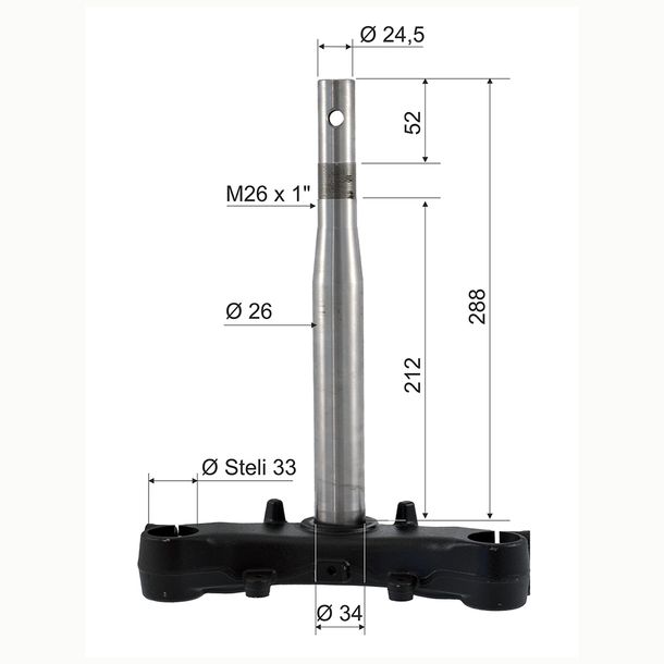 Morsetto triplo RMS per Honda SH 125cc Ie, 53219-K01-900