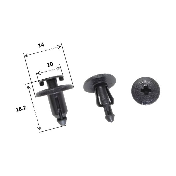 Plastic rivet RMS rivet for Honda 90683-MBW-003 | Heavy Tuned