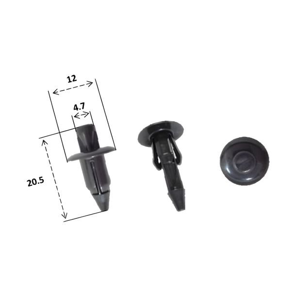 Plastikniete RMS Niete für Suzuki, 09409-06314-5PK – Bild 1