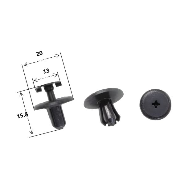Plastikniete RMS Niete für Yamaha, 902690703600, 902690707600