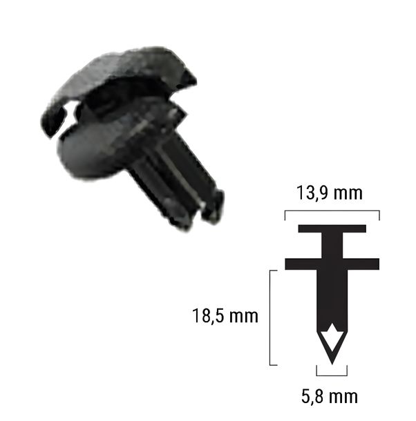 Rivetti in plastica Rivetti RMS per Honda, 90683-GAZ-003