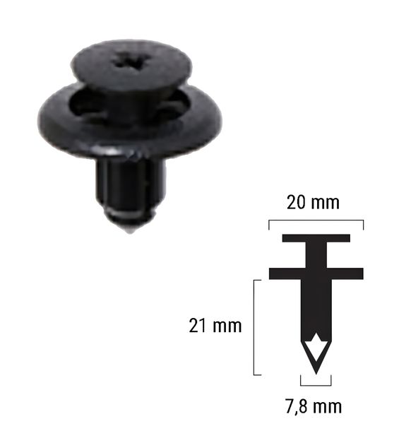 Rivetti in plastica Rivetti RMS per Honda, 90684-MBG-000