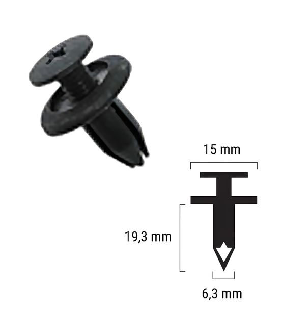 Rivetti in plastica Rivetti RMS per Suzuki, 09409-07305-5PK