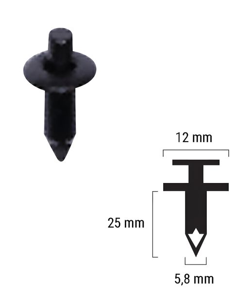 Rivetti in plastica Rivetti RMS per Suzuki, 09409-06317