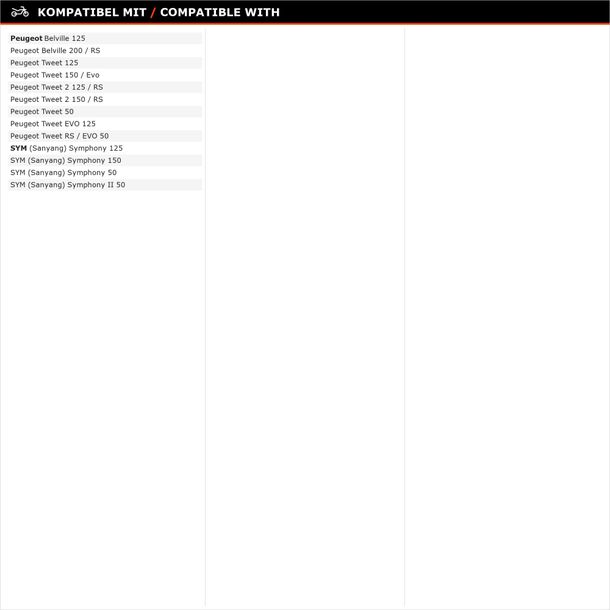 Spiegel RMS links für Sym Symphony S / Peugeot Tweet 50-125-150ccm, 88120APA000 – Bild 2