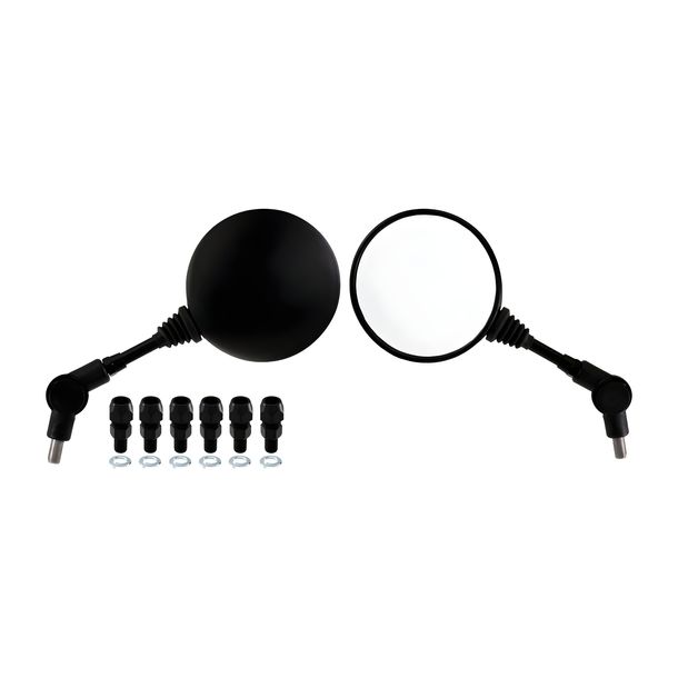 2 x specchietti rotondi universali RMS con adattatori M8 e M10
