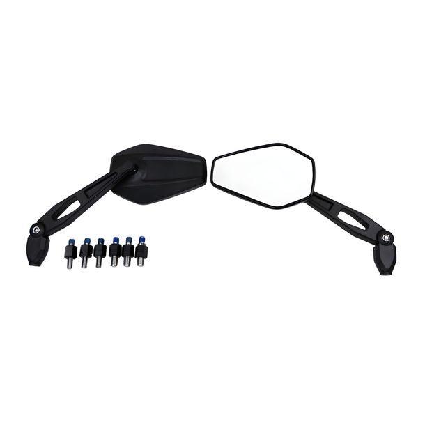 Universal homologated rear view mirrors with adapters