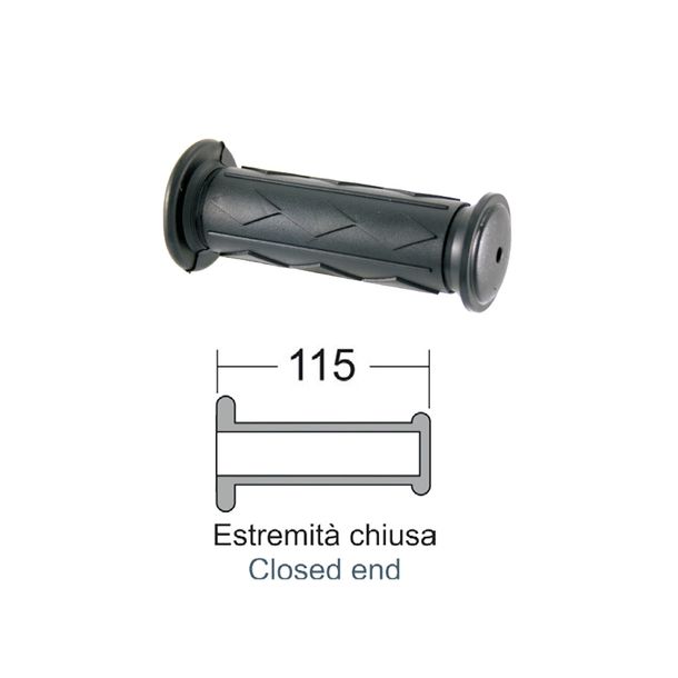 Griffe RMS Easy Griff, 115mm universal, PVC, schwarz