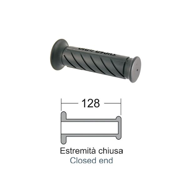 Puños RMS Super Grip, 128mm universal, PVC, negro