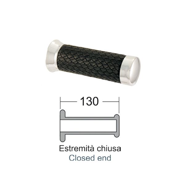 Griffe RMS Custom Griff, 130mm universal, PVC, geschlossen, schwarz