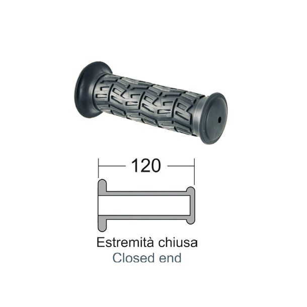 Griffe RMS 120mm universal, PVC, schwarz