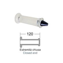 Griffe RMS 120mm universal, PVC, durchsichtig, Ende in Carbon Optik