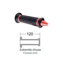 Griffe RMS 120mm universal, PVC, schwarz, Ende in rot