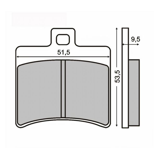 Organic rear brake pads Aprilia Scarabeo 125cc-Leonardo 250cc