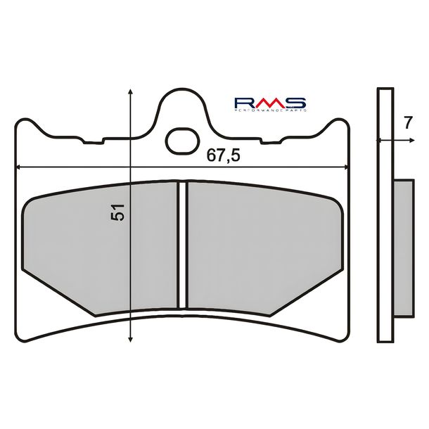 Bremsbeläge vorne RMS für Aprilia RS 125ccm