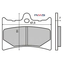 Brzdové destičky přední RMS pro Aprilia RS 125ccm